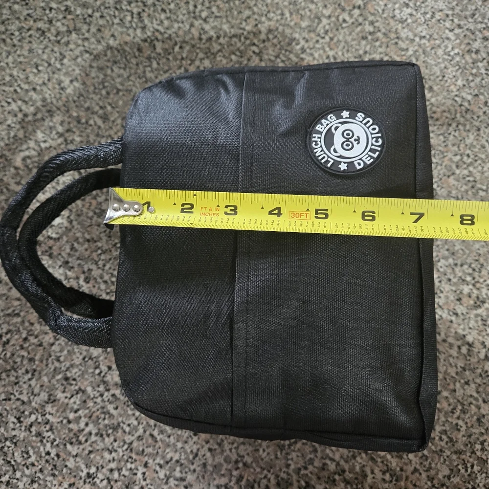Black Insulated Lunch Bag